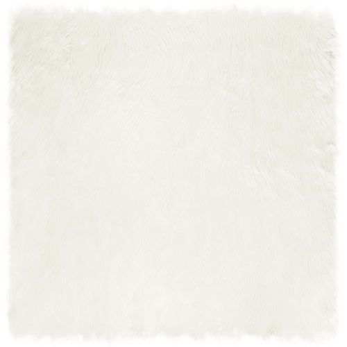 Изкуствен овчи килим Tafalla Бяло 200 x 200 cm Полиестер
