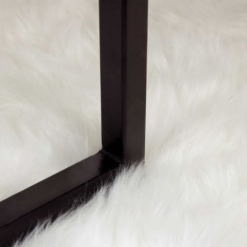 Изкуствен овчи килим Tafalla Бяло 60 x 90 cm Полиестер