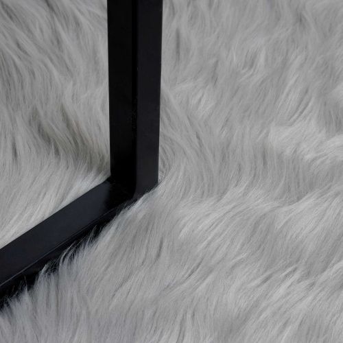 Изкуствена овча килим TAFALLA Сиво 60 x 110 cm Полиестер