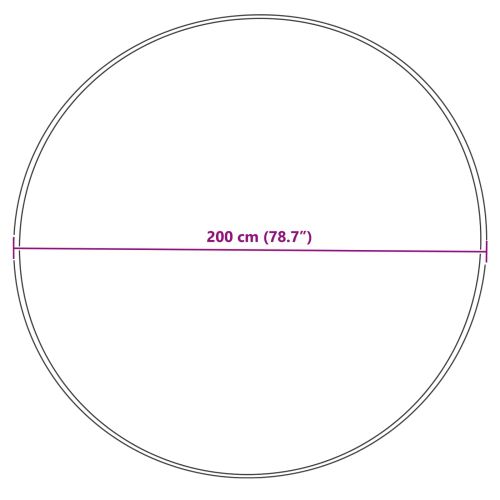 Изкуствен овчи килим Tafalla Сив Ø 200 см Полиестер