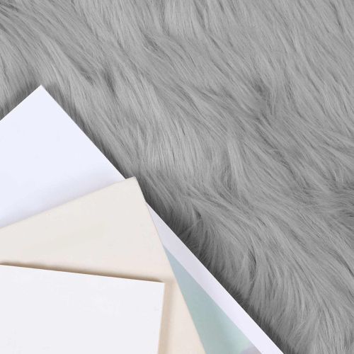 Изкуствена овча килим TAFALLA Сиво 50 x 80 cm Полиестер