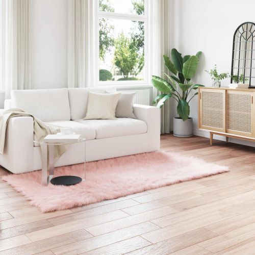Изкуствен овчи килим Tafalla Розово 80 x 200 cm Полиестер