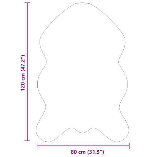 Изкуствена овча килим TAFALLA Черно 80 x 120 cm Полиестер