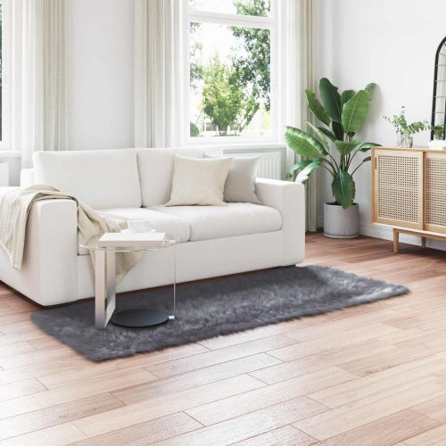 Изкуствен овчи килим Tafalla Антрацит 80 x 200 cm Полиестер