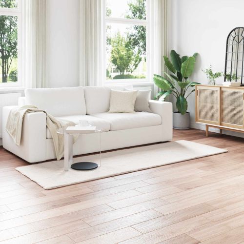 Противоплъзгащ килим от изкуствен заек Olite Крем 80 x 250 cm