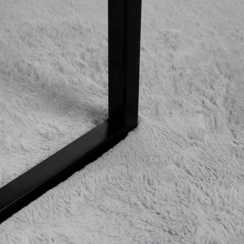 Противоплъзгащ килим от изкуствен заек Olite Сив 160 x 160 cm