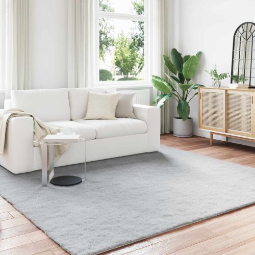 Противоплъзгащ килим от изкуствен заек Olite Сив 200 x 200 cm