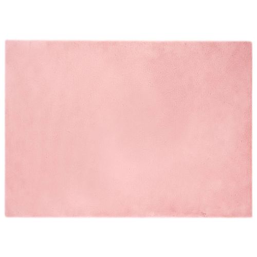 Противоплъзгащ килим от изкуствен заек Olite Розово Полиестер