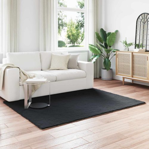 Противоплъзгащ килим от изкуствен заек Olite Черно 120 x 170 cm