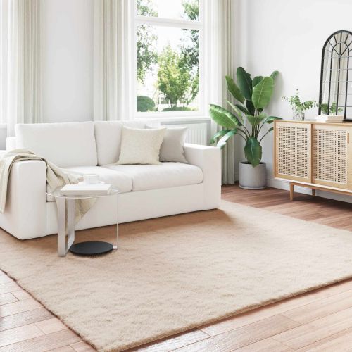 Противоплъзгащ килим от изкуствен заек Olite Таупе 240 x 240 cm