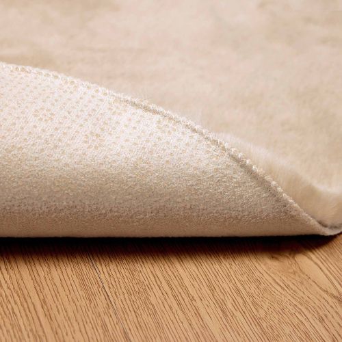 Противоплъзгащ килим от изкуствен заек Olite Таупе Ø 200 см