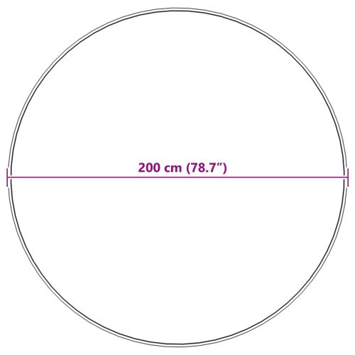 Противоплъзгащ килим от изкуствен заек Olite Таупе Ø 200 см