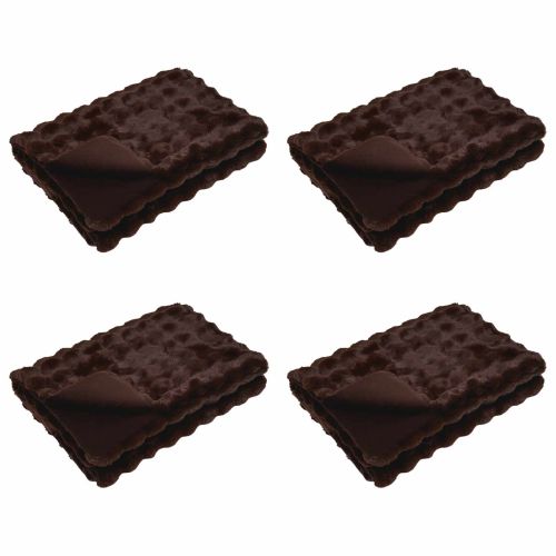 Противоплъзгащо фалшиво заеково одеяло Olite 4 pcs Камилски