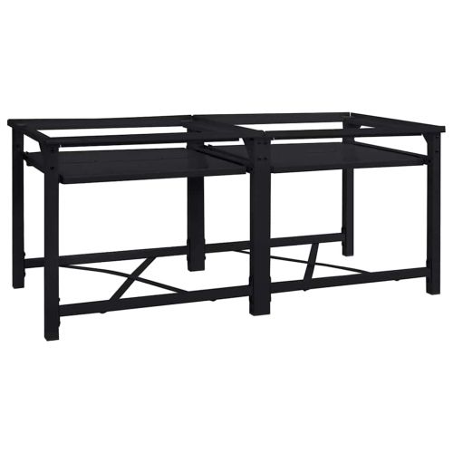 Педестал за пералня 2 pcs Черен 120 x 56 x 52 см Стомана