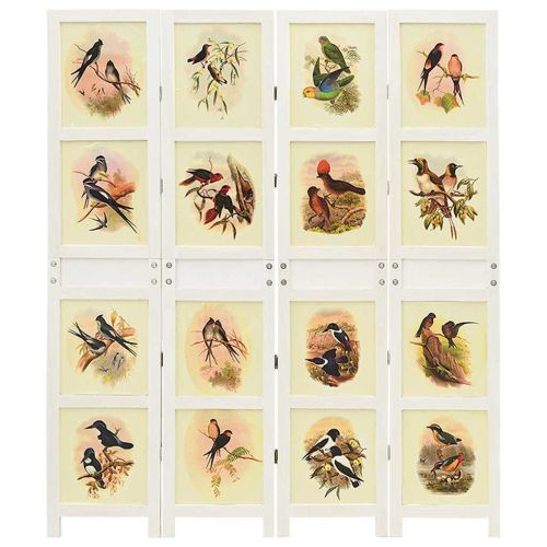 Ромdivider панел Бяло 212 x 165 см МДФ