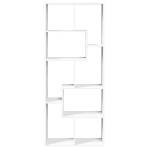 Разделител за стая / библиотека, бял, 67x25x161,5 см