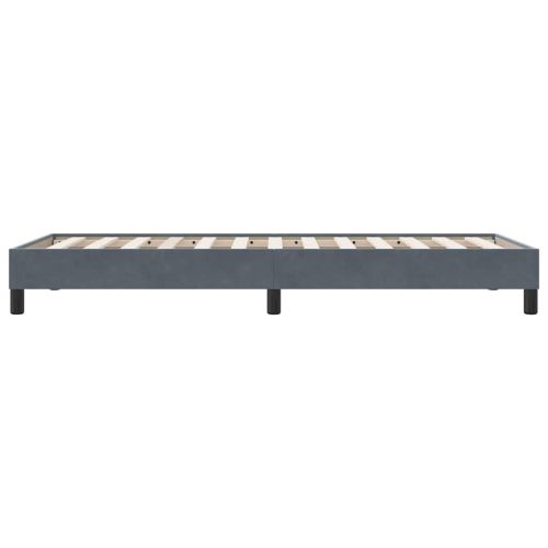 Box Spring Легло без матрак Тъмно сиво 100x210 cm Кадифе