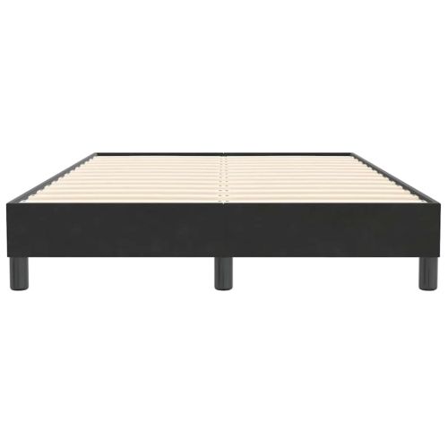 Box Spring Легло без матрак Черно 120x210 cm Кадифе