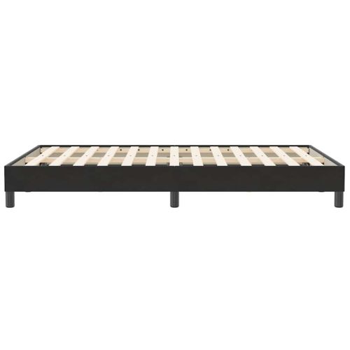 Box Spring Легло без матрак Черно 120x210 cm Кадифе