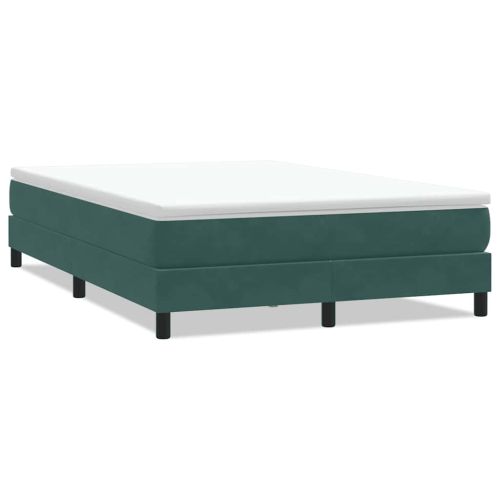 Box Spring Легло без матрак Тъмнозелено 140x210 cm Кадифе