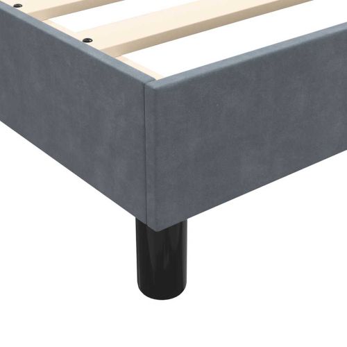 Box Spring Легло без матрак Тъмно сиво 200x210 cm Кадифе