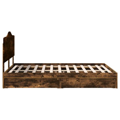 Легло с място за съхранение с таблото Димян дъб 160 x 200 cm