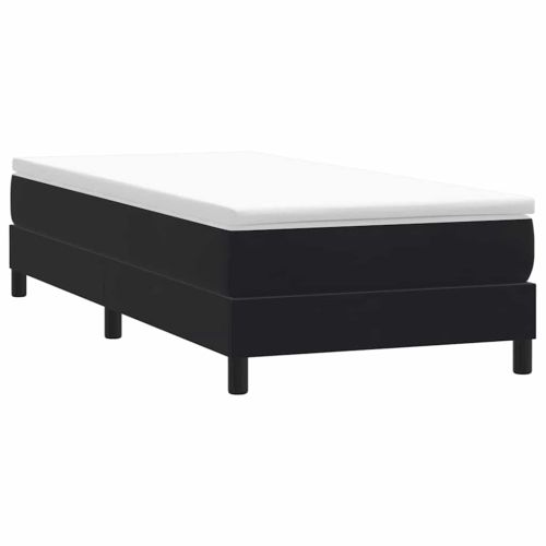 Box Spring Легло без матрак Черно 100x210 cm Кадифе