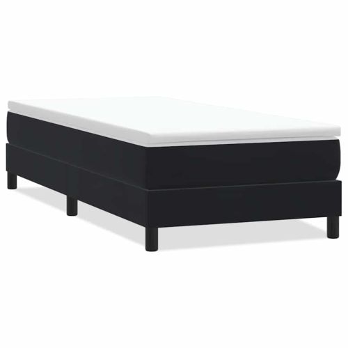 Box Spring Легло без матрак Черно 80x220 cm Кадифе