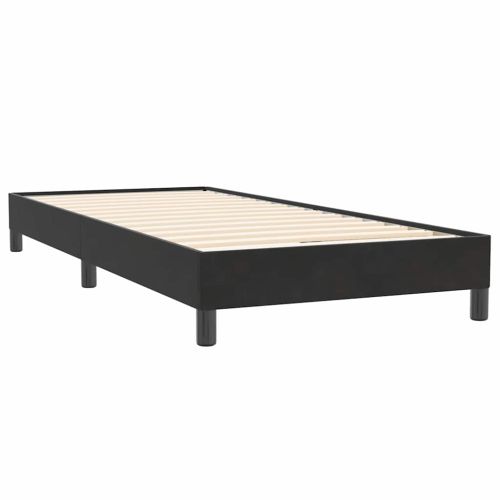 Box Spring Легло без матрак Черно 80x220 cm Кадифе