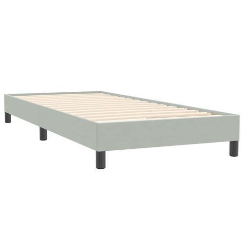 Box Spring Легло без матрак Светло сиво 90x220 cm Кадифе