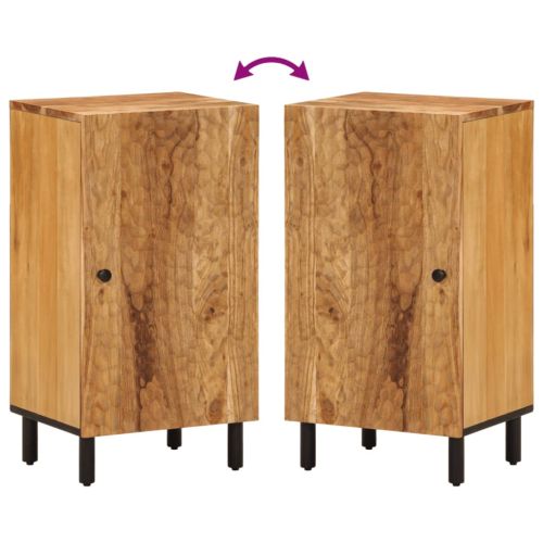 Страничен шкаф, 40x33x75 см, акациево дърво масив