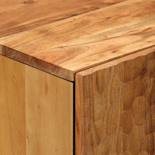 Страничен шкаф, 40x33x75 см, акациево дърво масив