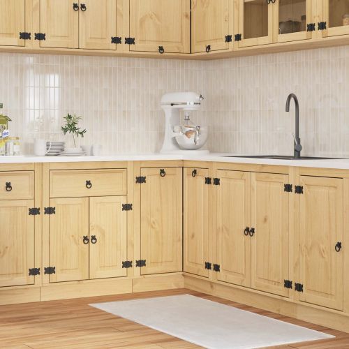 За шкафове SKI Кехлибарен 60 x 32 x 40 см Солидно борово дърво