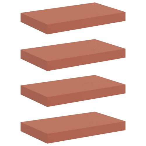 Стенен рафт 4 pcs Червено 40 x 23,5 x 4 см Инженерно дърво