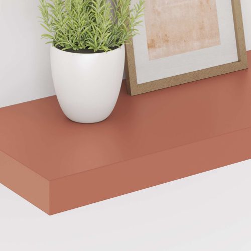 Стенен рафт 2 pcs Червено 50 x 23 x 4 см Инженерно дърво