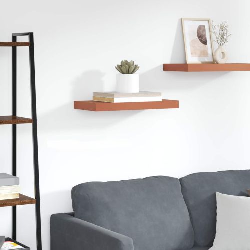 Стенен рафт Червено 60 x 23 x 4 см Инженерно дърво