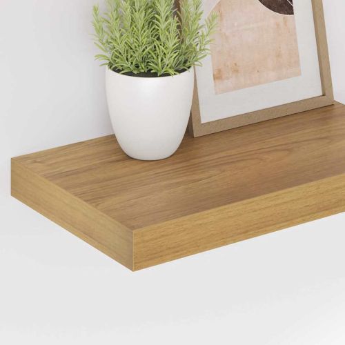 Стенен рафт 4 pcs Кафяво 40 x 23,5 x 4 см Инженерно дърво