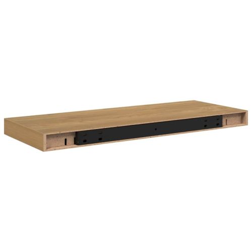 Стенен рафт 2 pcs Кафяво 60 x 23 x 4 см Инженерно дърво