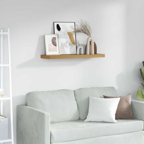 Стенен рафт Кафяво 80 x 23,5 x 4 см Инженерно дърво