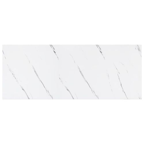 Стенен рафт 4 pcs Бял мрамор 50 x 23 x 4 см Инженерно дърво