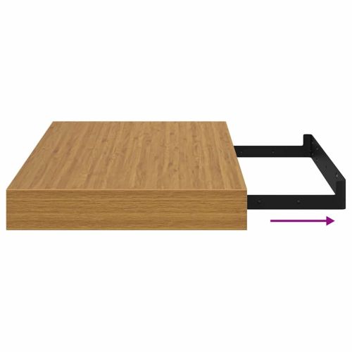 Стенен рафт Бежово 40 x 23,5 x 4 см Инженерно дърво