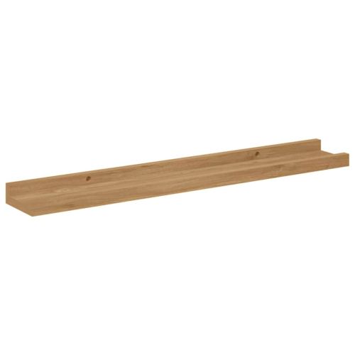 Стенен рафт с рафт 2 pcs Кафяво 60 x 9 x 3 cm Инженерно дърво