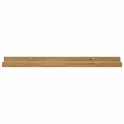 Стенен рафт с рафт 2 pcs Кафяво 60 x 9 x 3 cm Инженерно дърво