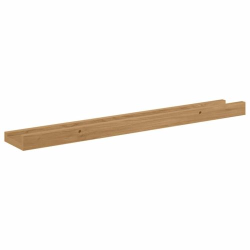 Стенен рафт с рафт 2 pcs Кафяво 60 x 9 x 3 cm Инженерно дърво