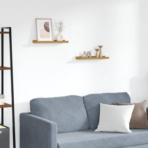 Стенен рафт с рафт 2 pcs Бежово 40 x 9 x 3 cm Инженерно дърво