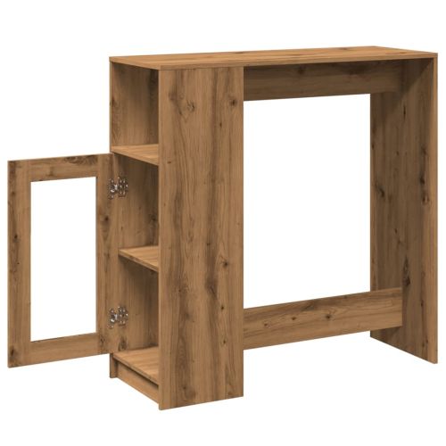 Бар маса с рафтове, 101x40x103,5 см, инженерно дърво