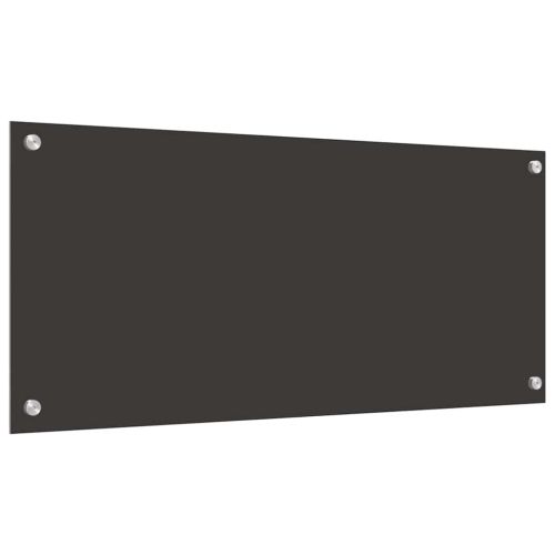 Кухненски гръб 2 pcs Тъмен сив 90 x 40 cm закалено стъкло