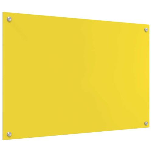 Кухненски гръб 2 pcs Жълто 90 x 60 cm закалено стъкло
