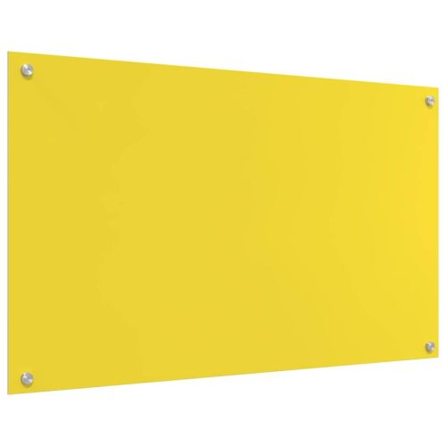 Кухненски гръб 2 pcs Жълто 100 x 60 cm закалено стъкло