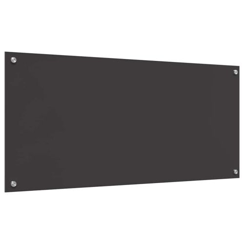 Кухненски гръб 2 pcs Тъмен сив 110 x 50 cm закалено стъкло